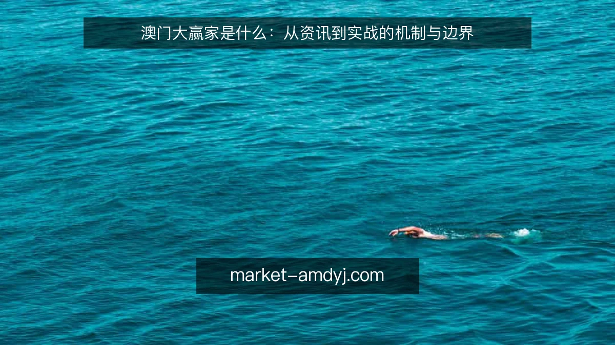 澳门大赢家是什么:从资讯到实战的机制与边界